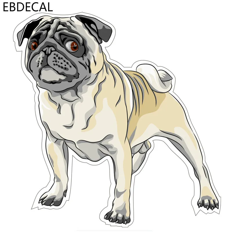 Ebdeckle сердитый Мопс Собака для Авто/бампер/окно/наклейка на стену стикеры