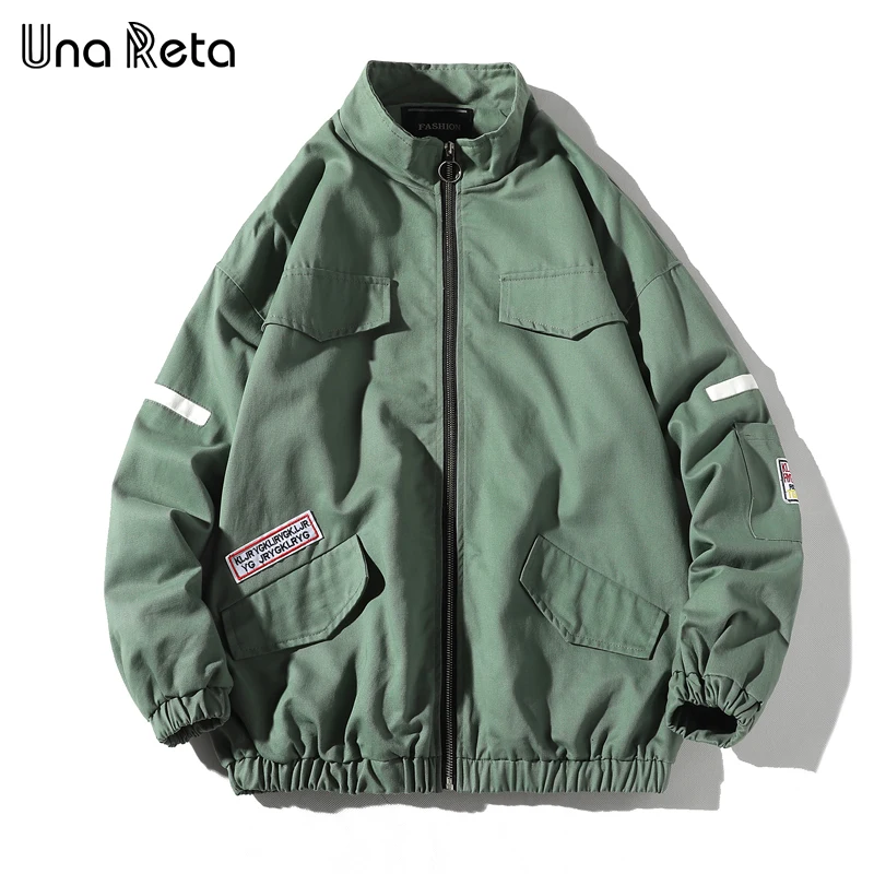 

Una Reta Man Jacket Autumn New Zipper Tracksuit Coat Jacket Men Hip Hop Plus Size Print Letter Men Clothes Streetwear Jacket