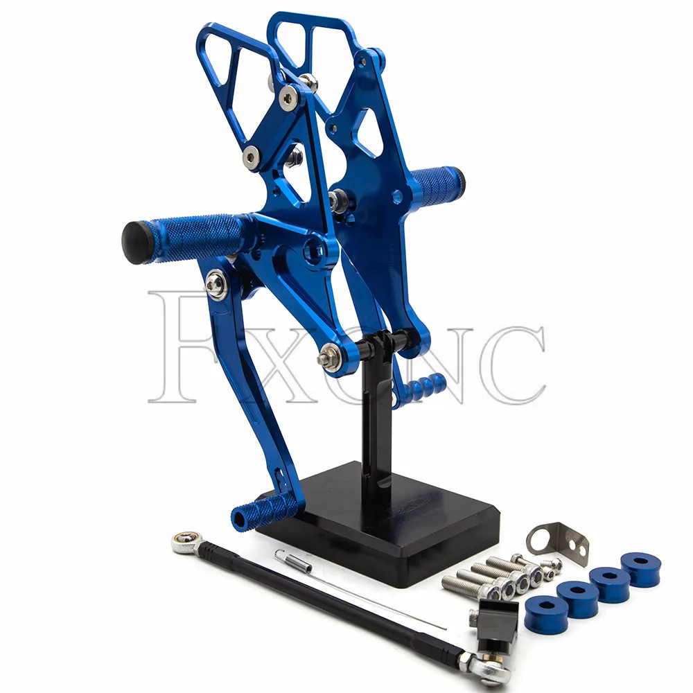 Для YAMAHA mt-07/FZ07 2013- XSR700- CNC алюминиевый сплав Подножка для ног Педаль peg Rearset задний Набор - Цвет: Blue
