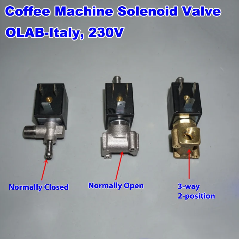 

OLAB Italy Coffee Maker Machine Solenoid Valve SERIE 6000-9000 AC 230V G1/8' Brass Steam Hot Water Normally Closed Open