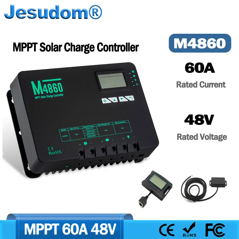 Home Improvement Off Grid Dc Mppt Solar Charge Controller 60a 12v 24v 48v Auto Switch Regulator Electrical Supplies Co