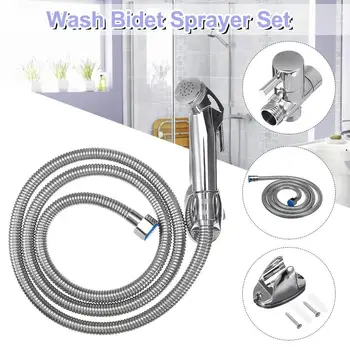 

Stainless Steel Toilet Hand Held Bidet Faucet Sprayer Bidet Set Sprayer Guns Toilet Spray For Bathroom Self Cleaning Shower Head