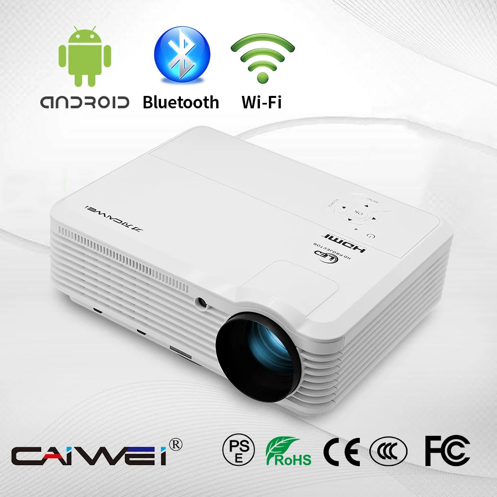 A7AB видео светодиодный проектор 1080p Full HD Android6.0 Wifi Buletooth 6000 люмен Домашний кинотеатр кино DVB-T проектор