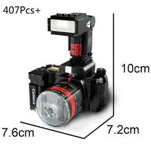 Nova chegada câmera blocos de construção fy2a eus modelo câmera digital kit montagem mini blocos brinquedos criativos para as crianças presente