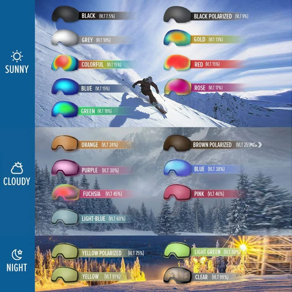 snowboard goggles ski glasses double anti-fog spherical double ski goggles true REVO red tablets vektor lunette ski enfant 30S26 (8)