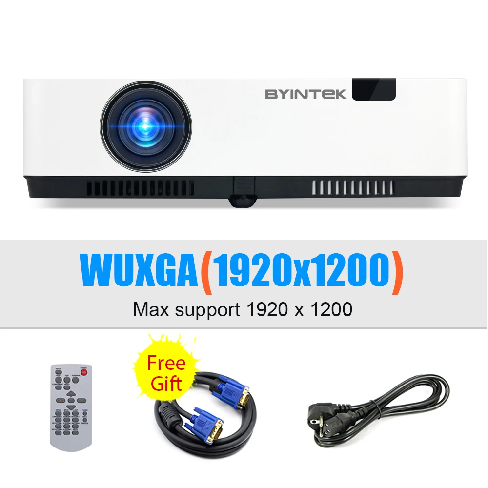 BYINTEK бренд Cloud K400 300 дюймов дневной свет 3300ANSI 3LCD видео фильм 1080P FUll HD проектор для домашнего кинотеатра Образование Бизнес - Цвет: K400 1920x1200 WUXGA