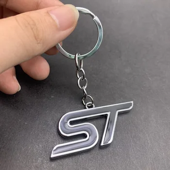 

10Pc Car Keychain Metal Logo Keyring for MK2 MK 3 4 Key Ring Holder for Ford ST Logo Fiesta Ecosport Auto Car Fashion