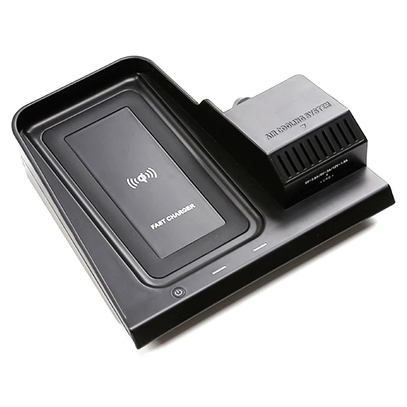 Для Honda URV UR-V AVANCIER 10 Вт автомобильное QI Беспроводное зарядное устройство Зажигалка зарядное устройство зарядная пластина держатель телефона аксессуары - Название цвета: Черный