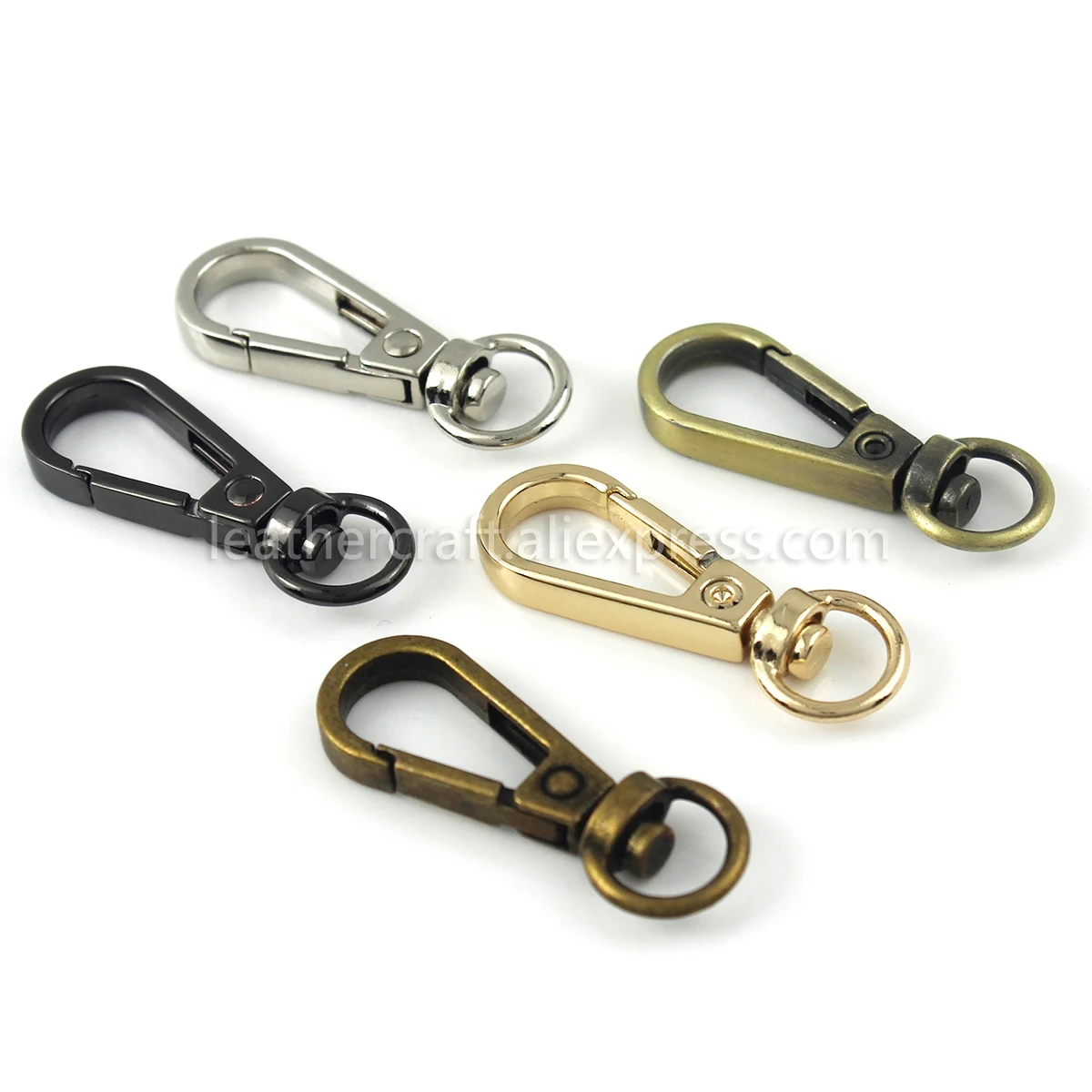 Diy Leather Keychain Hooks Metal Hook Keychain Small Swivel Clasps