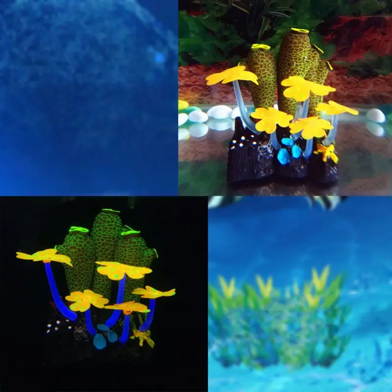 

Aquarium Ornament Decoration Landscaping Ascidian Simulation Coral Luminous Sea Bottom Small Landscape Fish Tank Accessories