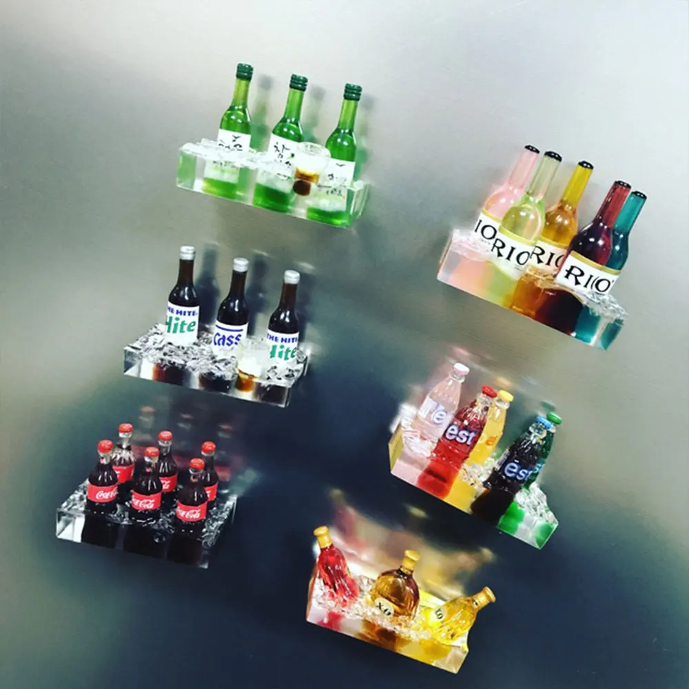 3D Nordic Creative Wine Bottle Drink Memo Message Design Simulation Material Desktop Decoration Kitchen Gift Household Products wine bottle decoration