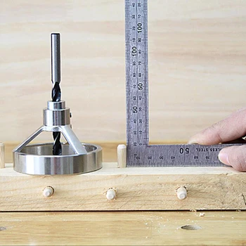 

90 Degree Woodworking Straight Hole Locator Drilling Locator Vertical Perforated Round Wooden Pin Wood Dowel Auxiliary Tool