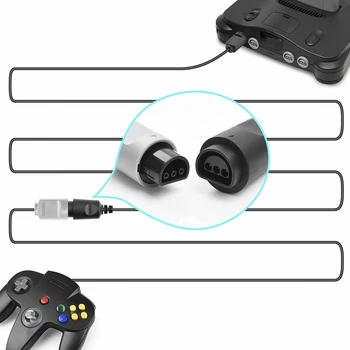 

2pcs Game Console Adapter Extension Cable Data Practical Plug And Play Portable Controller Line Charging Joystick Game For N64