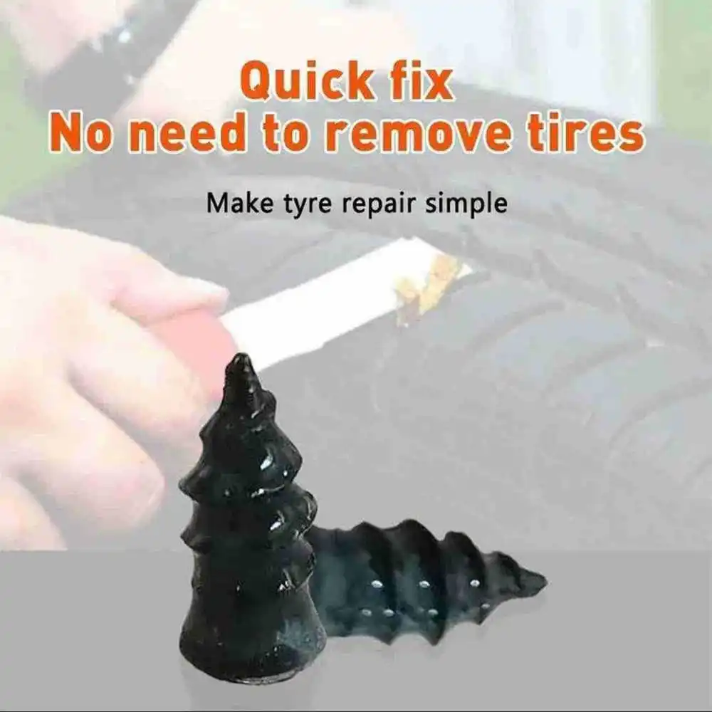8Pcs Tire Repair Nail Self-Tapping Screw Plastic Nail Soft Rubber Screw Suitable For Car Motorcycle Tire Puncture Repair