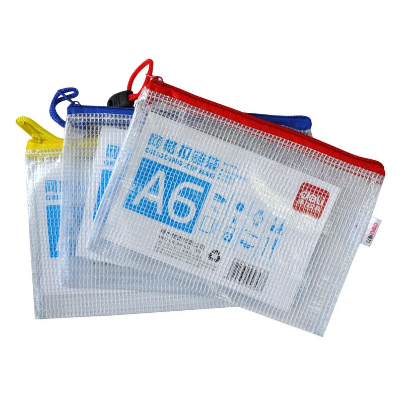 

Deli (Deli) 5658-A6 Small Grid Zipper Bag 5658 Zipper Bag File Holder