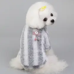 Куртка для собаки пальто Одежда Тедди Новое поступление щенок вязаный свитер собака для французского бульдога мягкий флис зимний костюм