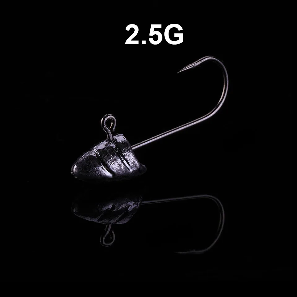 2.5g WALK FISH, 5 шт./лот, 1,5 г, 2 г, 2,5 г, 3,5 г, 5 г, свинцовая головка, крючок, свинцовая блесна, приманка для мягкой червя, рыболовные снасти, аксессуары - Цвет: 2.5g