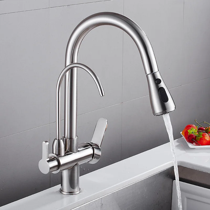 Sensor Kitchen Faucet Senducs Pull Out Filter Kitchen Sink Faucet Smart Touch Sensing Filter Kitchen Mixer Tap Chrome Touch Taps
