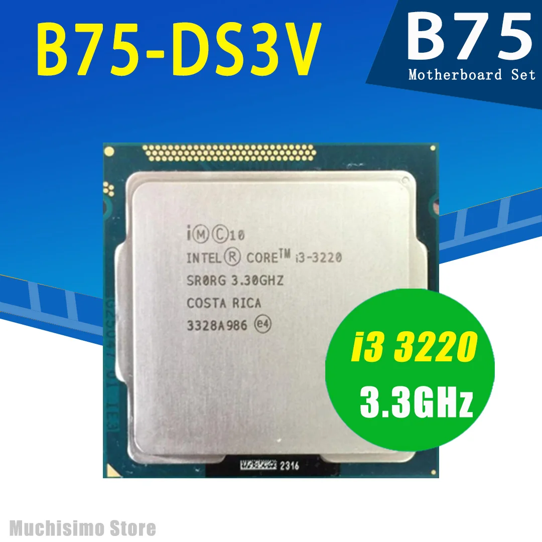 Gigabyte GA-B75-DS3V placa-mãe com cpu intel core