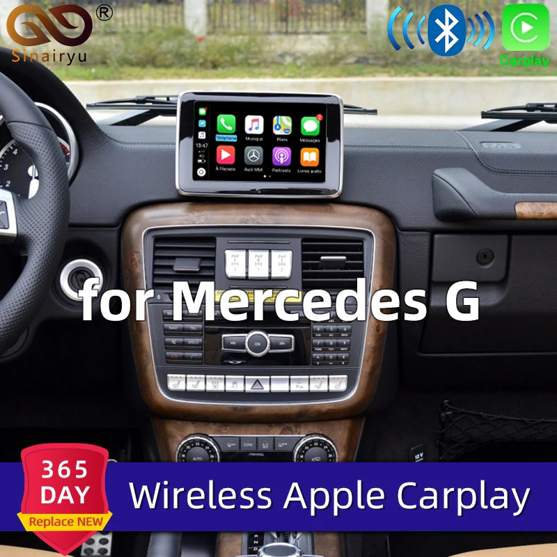 Sinairyu Беспроводной Wi-Fi Apple Carplay для Mercedes G class W463 12-15 NTG4.5/4,7 Автомобильная игровая поддержка обратная камера Waze Spotify