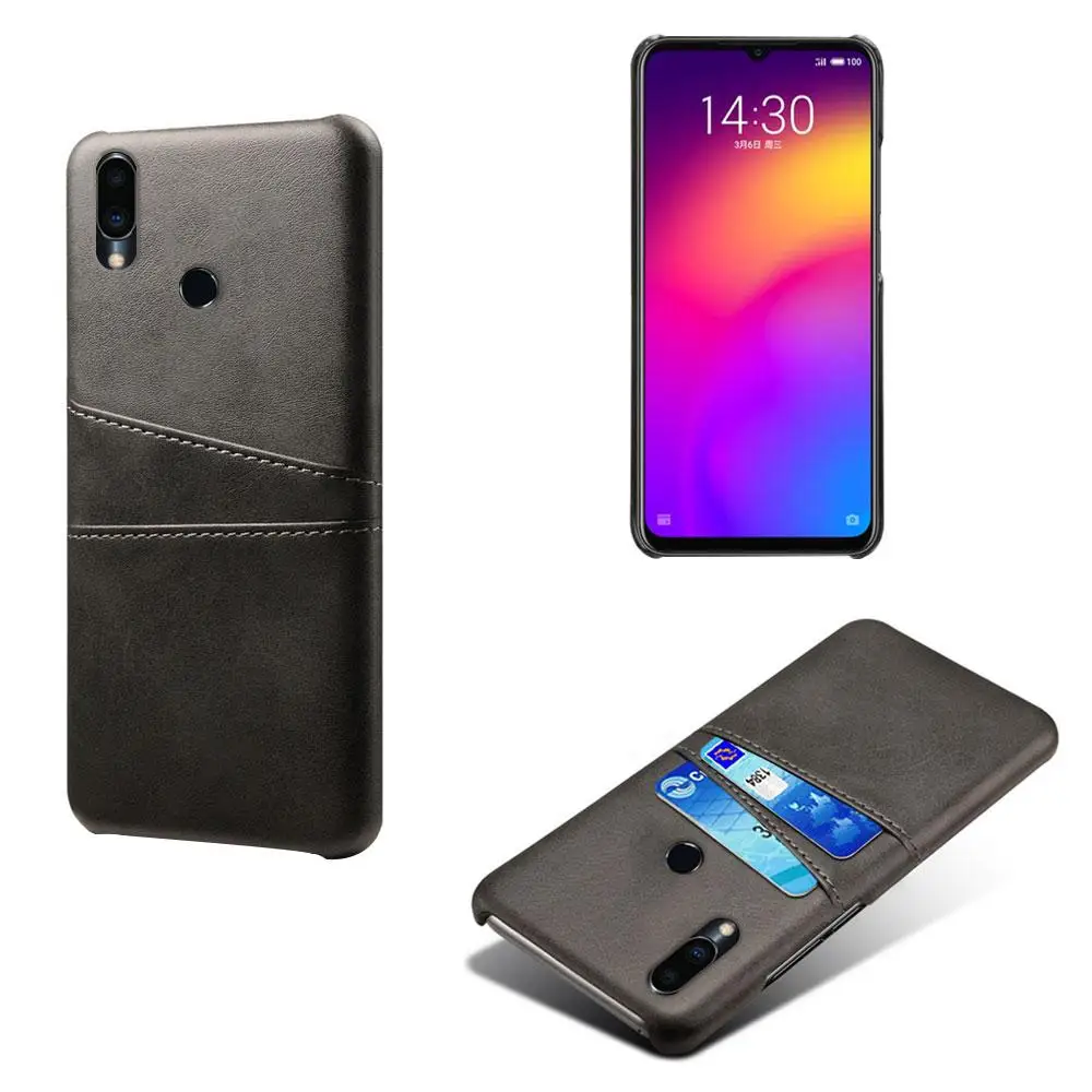 Чехол для Meizu 6T C9 Pro 15 Lite 16th с отделениями для карт, чехол из искусственной кожи+ чехол из поликарбоната для Meizu Meilan Note 9 8 Meizu C9 Pro 15 6T 16th Capa - Цвет: Black