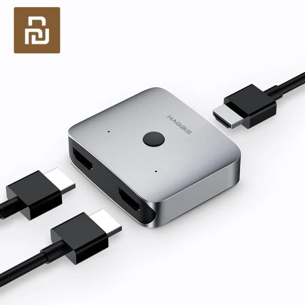 Двухсторонний коммутатор распределения HDMI Youpin HAGiBiS с поддержкой HD 4K подходит для