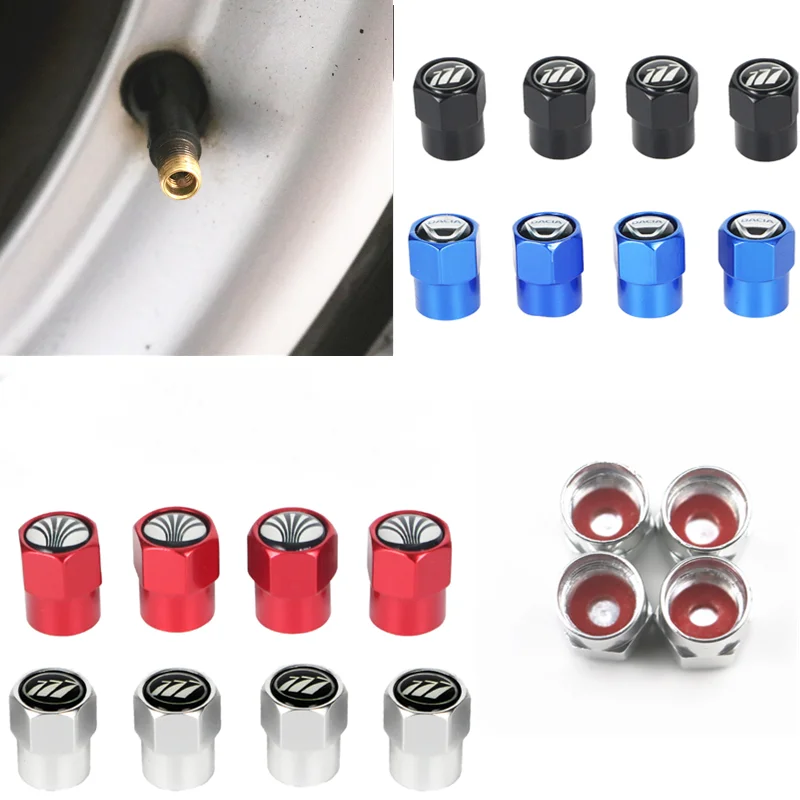 4pcs Aluminum Car Tire Wheel Valve Stem Caps For Hyundai Santa Sonata