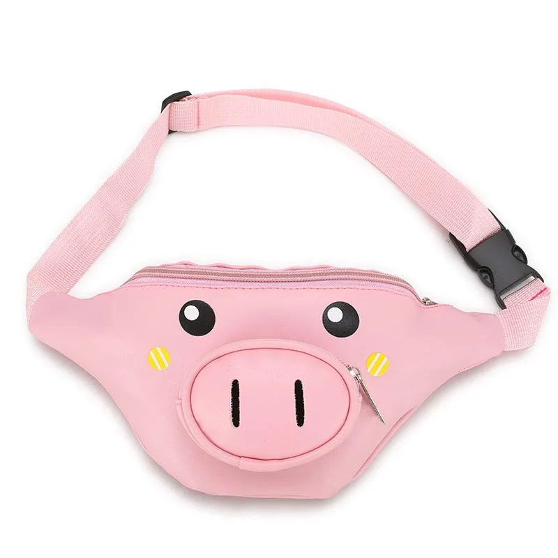 Pink Waist bag Осенние поясные сумки для детей, нагрудная сумка для девочек, забавная сумка с мультипликационным принтом, вместительные Детские поясные сумки, банановые сумки на ремне, сумки на плечо - Цвет: Pink Waist bag