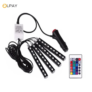 

2020 Car RGB LED Strip Light LED Strip Lights Colors With Remote Control Car Decorative Atmosphere Lamps Auto Interior Light