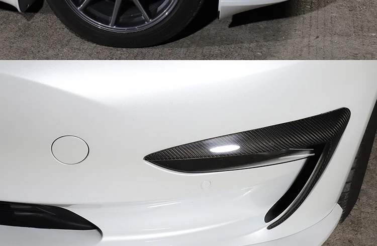 LUCKEASY защита переднего шасси автомобиля для Tesla модель 3- украшение шасси автомобиля 3 шт. набор белый/черный