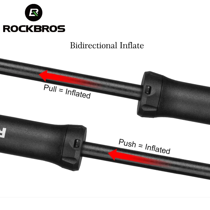 ROCKBROS мини портативный велосипедный насос двунаправленный 80 фунтов/кв. дюйм воздушный насос для велосипеда Mtb Велоспорт шин надувной Fit Schrader Presta ветрозащитные маски для лица