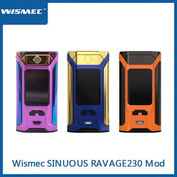 

Original Wismec SINUOUS RAVAGE230 Box Mod 230W RAVAGE 230 no 18650 battery Vape Box Mod E-Cigarette