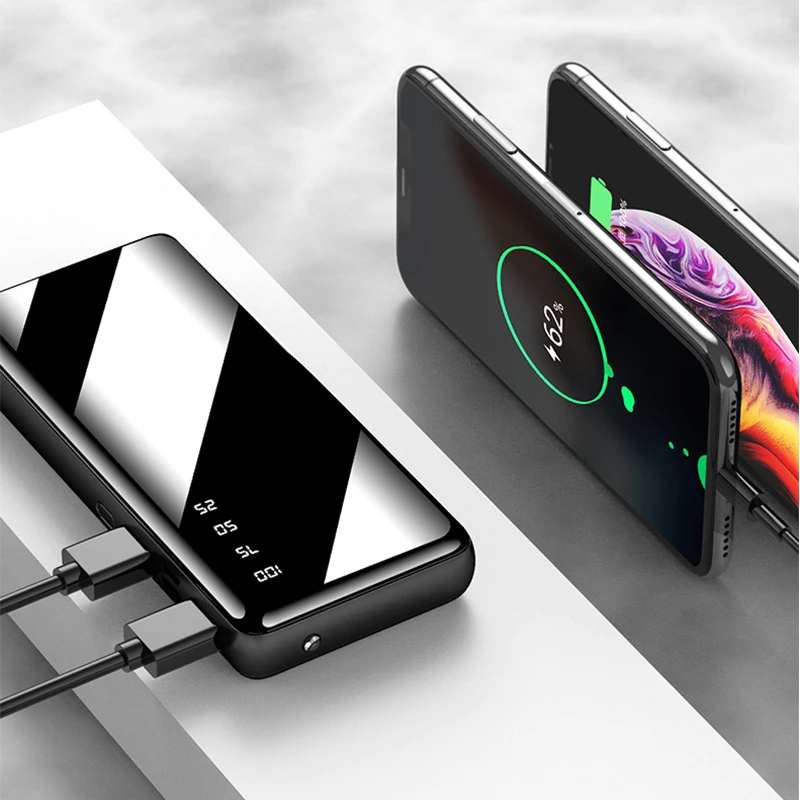 

10000mAh Power Bank Portable Mobile Phone Charging External Battery 18650 Li-ion Battery Powerbank For iPhone X Xiaomi Poverbank
