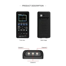 2d72 2d42 hantek handheld osciloscópio digital gerador de forma de onda multímetro usb 70mhz 2ch + dmm awg 2.8 polegada lcd 3in1 medidor de teste