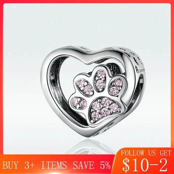 

CodeMonkey 100% Real 925 Sterling Silver Footprints Of Love Charms Fit Original Design Bracelet Beads DIY Jewelry CMC1191