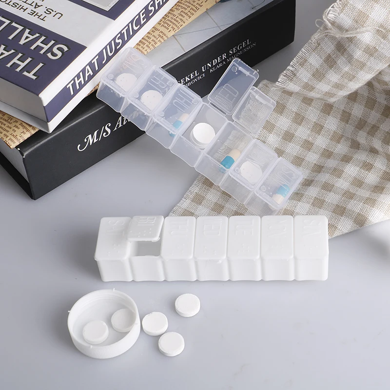 7 Days A Week Travel Pill Box Holder Weekly Medicine Storage Organizer Container Drug Tablet Dispenser Plastic Pill Case
