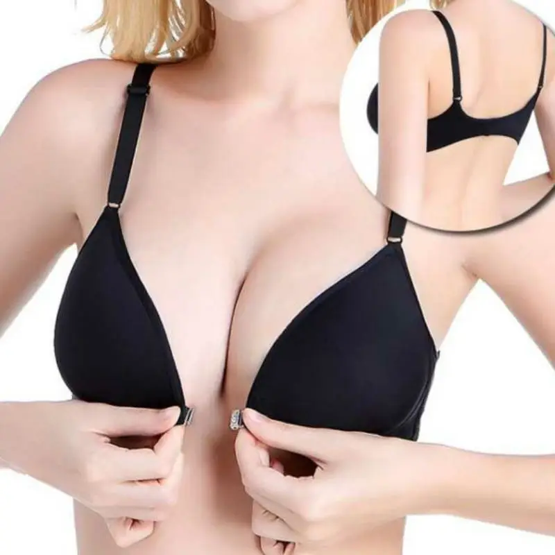  Fashion Bra Seamless Sexy Front Button Female Bra Girls Push Up Women Underwear Buckle Small Chest 