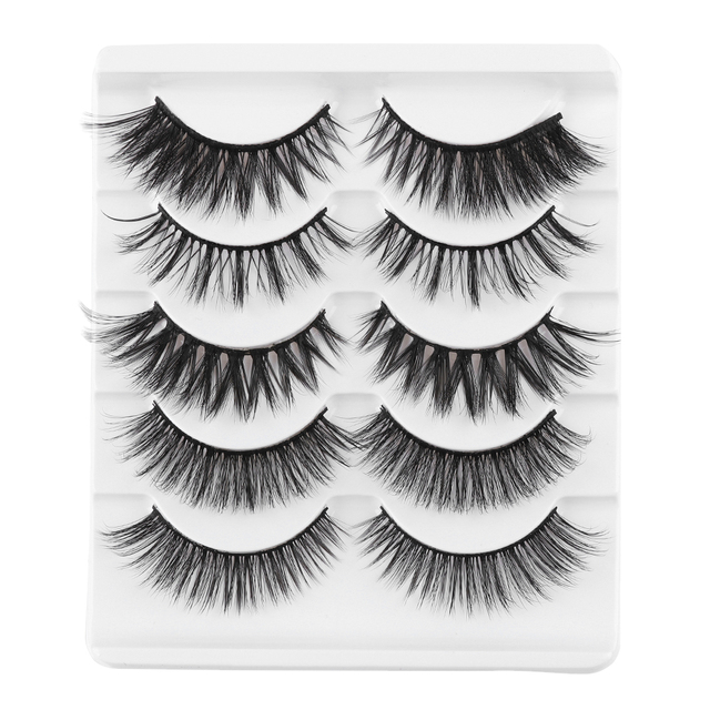 3D/5D/6D Faux Mink Hair False Eyelashes Long Full Volume Fluffy Wispies Lashes Handmade Eyelashes Extension Tools