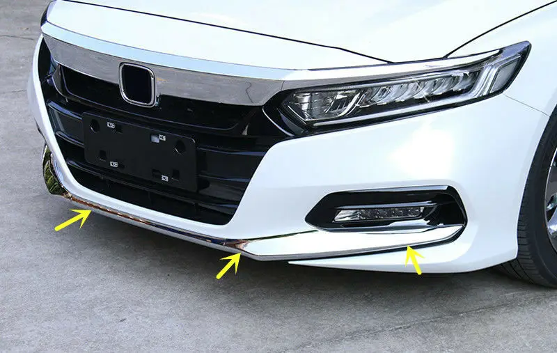 Подходит для Honda Accord- ABS Хром передний бампер накладка покрышка для губ 3 шт