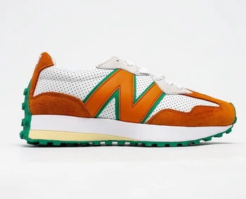 

2020 New Balance NB327 Men/Women Anti-Slip Shoes MS327CBB Unisex Suede/Leather Mesh Comfort Cross-Country Walking Sneakers