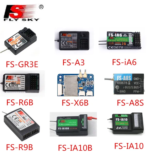 

High quality Flysky Receiver FS-GR3E FS-A3 FS-iA6 FS-R6B FS-X6B FS-A8S FS-R9B FS-IA10B FS-IA10