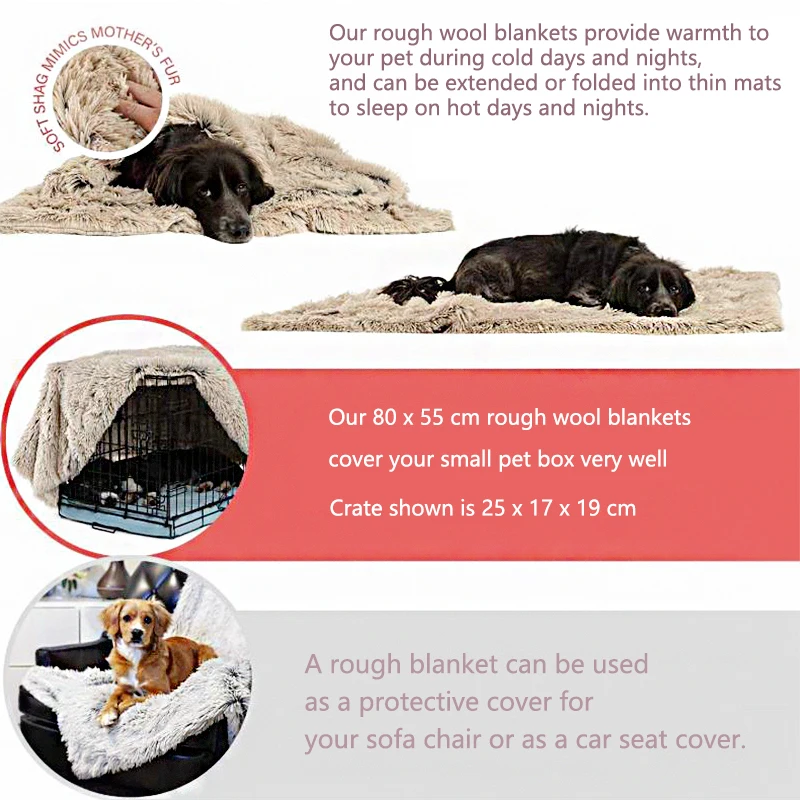 Soft Plush Sleeping Dog Bed For Small Medium Large Dog Cat Breathable Warm Bed Blanket Puppy Chihuahua Teddy Pet Mat