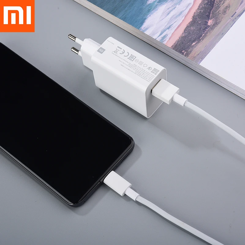 for Xiaomi Mi 33W EU Turbo Fast Wall Charger Adapter 1M 5A Type C Cable For Mi 10 11T POCO X3 NFC Pro Redmi Note 11 9 9S 10 Pro usb charger