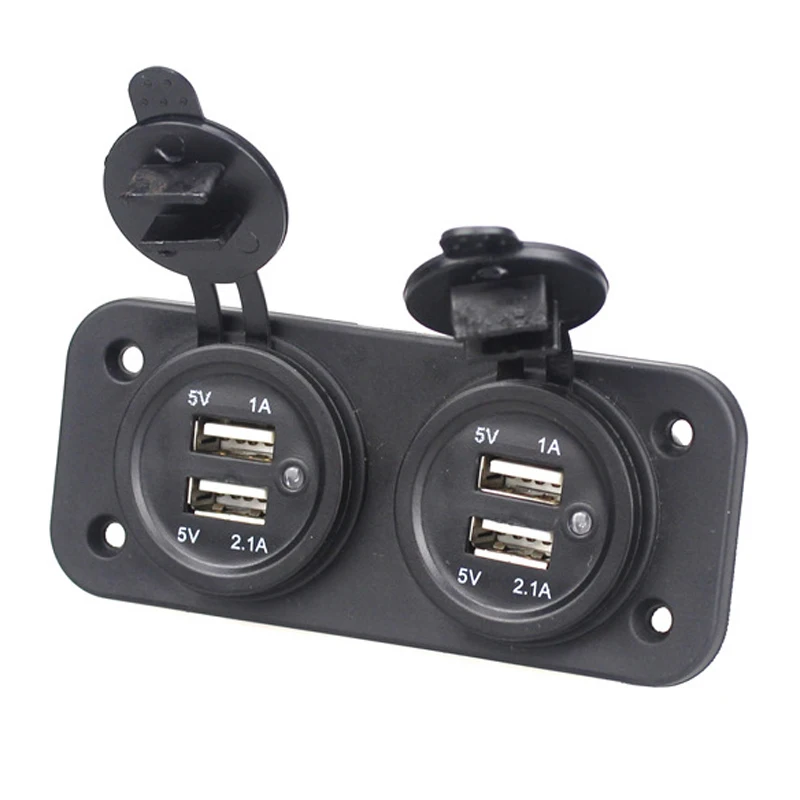 1 шт 5V 2.1A автомобиль 4 Зарядка через USB Порты гнездо Мощность Зарядное устройство
