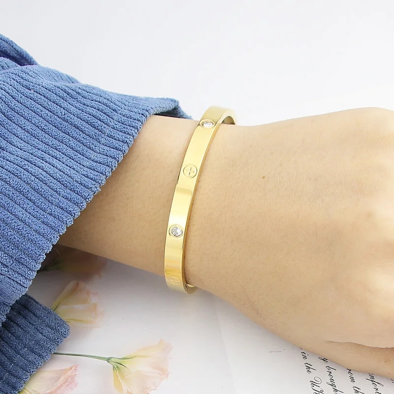 Bangle Bracelet Cross Crystal Man Bracelet & Woman Bangle