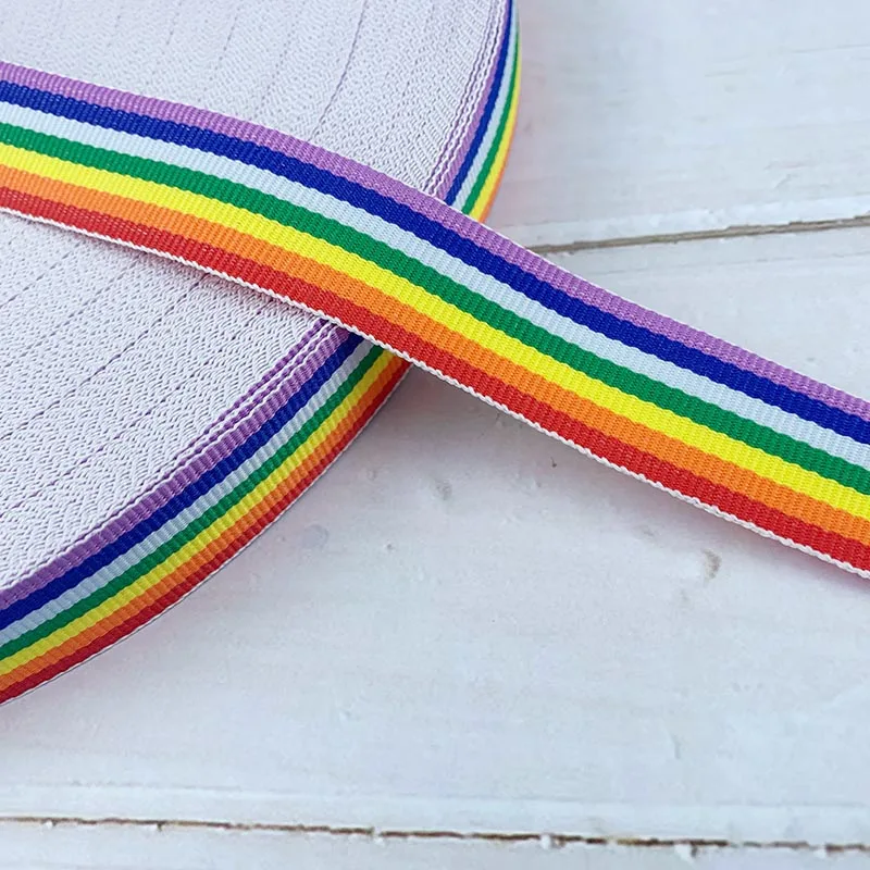 5 Yards Rainbow Ribbon For Party Wedding Decoration Gift Wrapping DIY Hair Bows Christmas Clothing Bag Sewing
