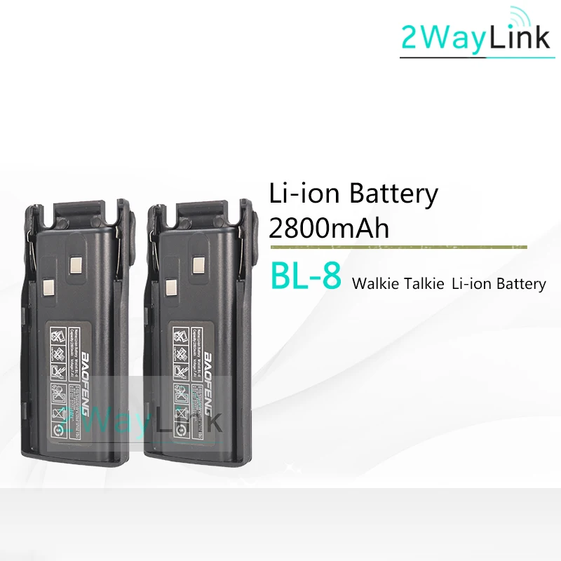 2PCS Black BL-8 Батарея для Baofeng UV-82 Plus опционально 2800 мА/ч, 3800 мАч Зарядное устройство для Батарея для uv 82 UV82 UV-8D UV-89 UV-82HP UV-82HX радио - Цвет: 2PCS Black