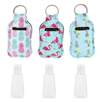 

3pcs 30ml Hand Sanitizer Bottle Hanging Protective Cover Storage Case Portable Travel Disinfect Gel Bottles Refillable Bottles
