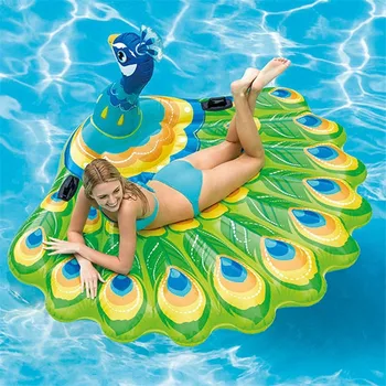 

INS Oversized Peacock Inflatable Rides Floating Bed for Aquatic Animals Peacock Swimming Tube Float Floating Air Cushion
