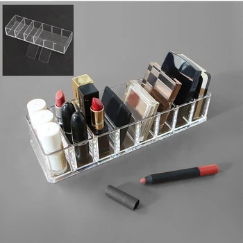 

Acrylic Makeup Organizer Lipstick Box Detachable Division Wall Cosmetic Holder Makeup Tools Storage Box Accessory Organizer Box